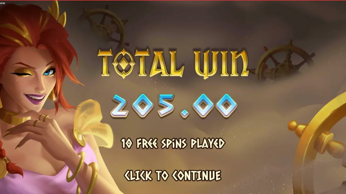 Tampilan visual slot Rise of Fortuna dengan estetika dewi Fortuna dan arsitektur kuno